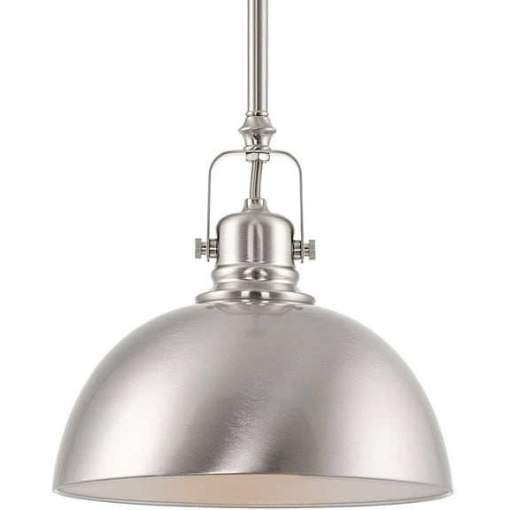 Kira Home Belle 9" Contemporary Industrial Pendant Light, Adjustable Length   Shade Swivel Joint, Brushed Nickel Finish