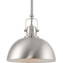 Kira Home Belle 9" Contemporary Industrial Pendant Light, Adjustable Length Shade Swivel Joint, Brushed Nickel Finish