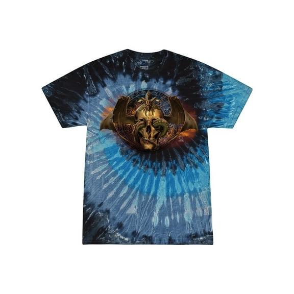 Wild Bobby, Gothic Skull and Dragon, Pop Culture, Tie-Dye Tees, Evening Sky, Small