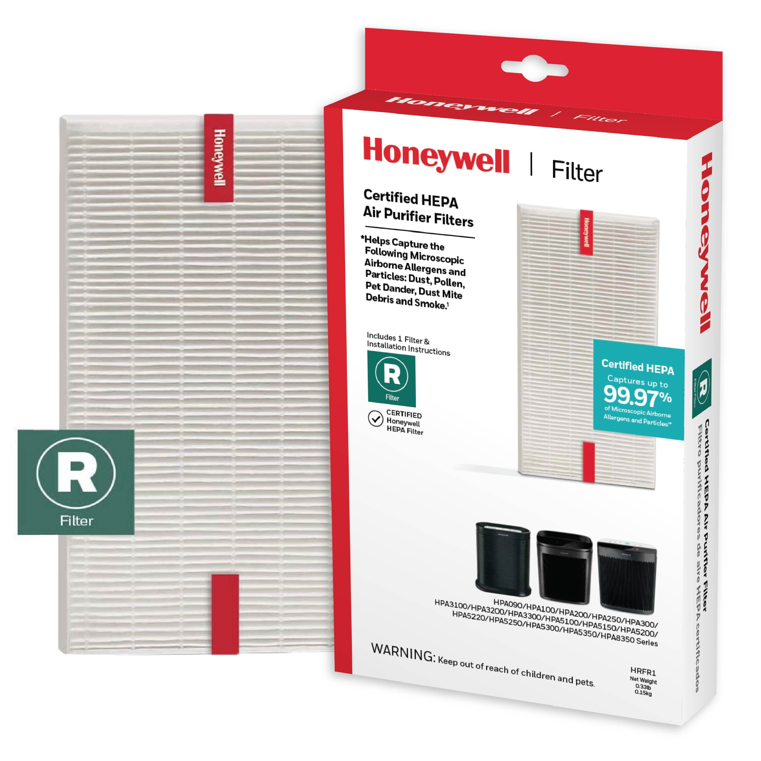 Honeywell HEPA Air Purifier R Filter –for HPA 100/200/300 and 5000 Series, HRF-R1, 1 Pack