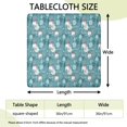 thumbnail image 2 of Blue Christmas Polar Bear Pattern Square Fitted Tablecloth with Elastic Edge,Square Table Cover,Washable Elastic Table Cover for Home Kitchen Party Decor 36"x36", 2 of 6