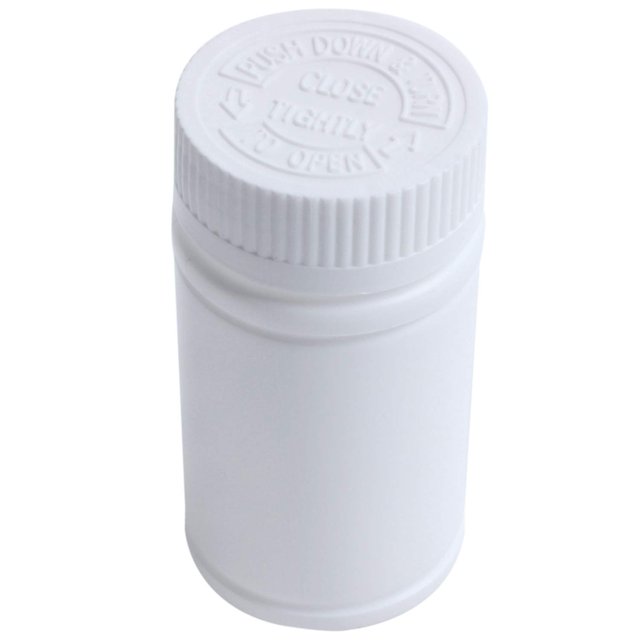 Botella de reactivo, cápsulas de polvo sólido líquido, estuche de plástico, frascos de medicina vacíos, soporte para pastillero, 3 piezas, color blanco