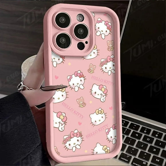 Sanrio Hello Kitty Flower Matte Phone Case for Samsung Galaxy A55 A35 A25 A15 A05 A05S A24 A13 A23 A12 A22 A32 A52 A52S A72 A11 FJH FJH
