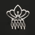 thumbnail image 3 of Mini corona de de imitación para niños, princesa nupcial, Tiara de de imitación, accesorios para el cabello Plata Yuyangstore Mini corona Tiara de diamantes de imitación, 3 of 8