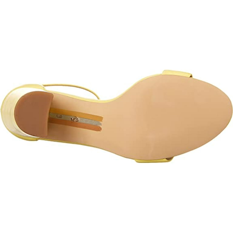 Sam Edelman Yaro Butter Yellow Block Heel Ankle Strap Open