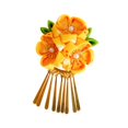 thumbnail image 4 of Tocado de kimono, horquilla de Hanfu chino, decoraciones florales japonesas, qipao, geisha Amarillo, 4 of 9