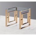 thumbnail image 1 of K-LIVING LIVYA END TABLE WITH CLEAR GLASS TOP & GOLD POLISHED STAINLESS STEEL BASE, 1 of 1