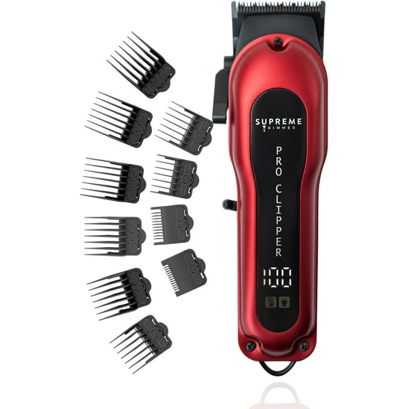 Supreme Trimmer Pro Clipper All Metal w/Fade Blade | 300 Min Run Time Professional Clipper Set, Cordless Beard Trimmer | STC5030