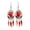 Dangle Chili, variant on Handcrafted Pastel Copper Wire Earrings, Southwestern-Inspired Weaving Design with Rectangular Center and Waterdrop Dangles(PastelWire)
