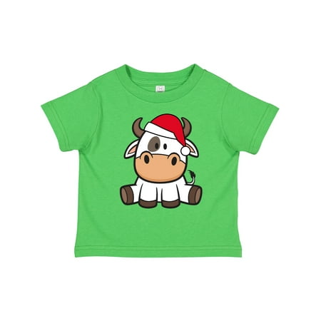 

Inktastic Christmas Santa Cow Gift Toddler Boy or Toddler Girl T-Shirt