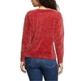 thumbnail image 2 of Orvis Women’s Boatneck Chenille Sweater – Soft Textured Knit Cozy Pullover – Midweight (Dark Pink/Large), 2 of 5