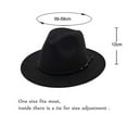 thumbnail image 7 of Walbest Women Lady Classic Felt Wide Brim Floppy Panama Hat Belt Buckle Wool Fedora Hat, 7 of 7