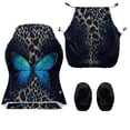 thumbnail image 7 of TSOVTHRID Blue Butterfly Leopard Print Office Chair Covers Stretch Gaming Chair Cover Scratch Proof Furniture Protector Breathable Reclining Gamer Armchair Slipcovers for Dormitories, 7 of 7