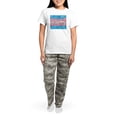 thumbnail image 4 of CafePress - Abstract Paint Splatter Transgender Pride Flag Pajamas - Women's Short Sleeve Print T-Shirt and Pants Light Cotton Pajama Set, 4 of 7