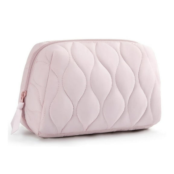 Puffy Makeup Bag Travel Cosmetic Bag Travel Essentials Toiletries Accessories for Women, Wide-open Travel Cosmetic Bag Makeup Organizer Case Make Up Bag Pouch Purse