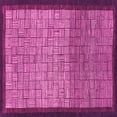 thumbnail image 1 of Ahgly Company Indoor Square Abstract Pink Modern Area Rugs, 3' Square, 1 of 4