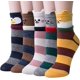 thumbnail image 1 of 5 pares de calcetines cómodos para mujer, divertidos y lindos calcetines con animales para mujer, calcetines con gatos y perros, regalos para mujer, 1 of 4