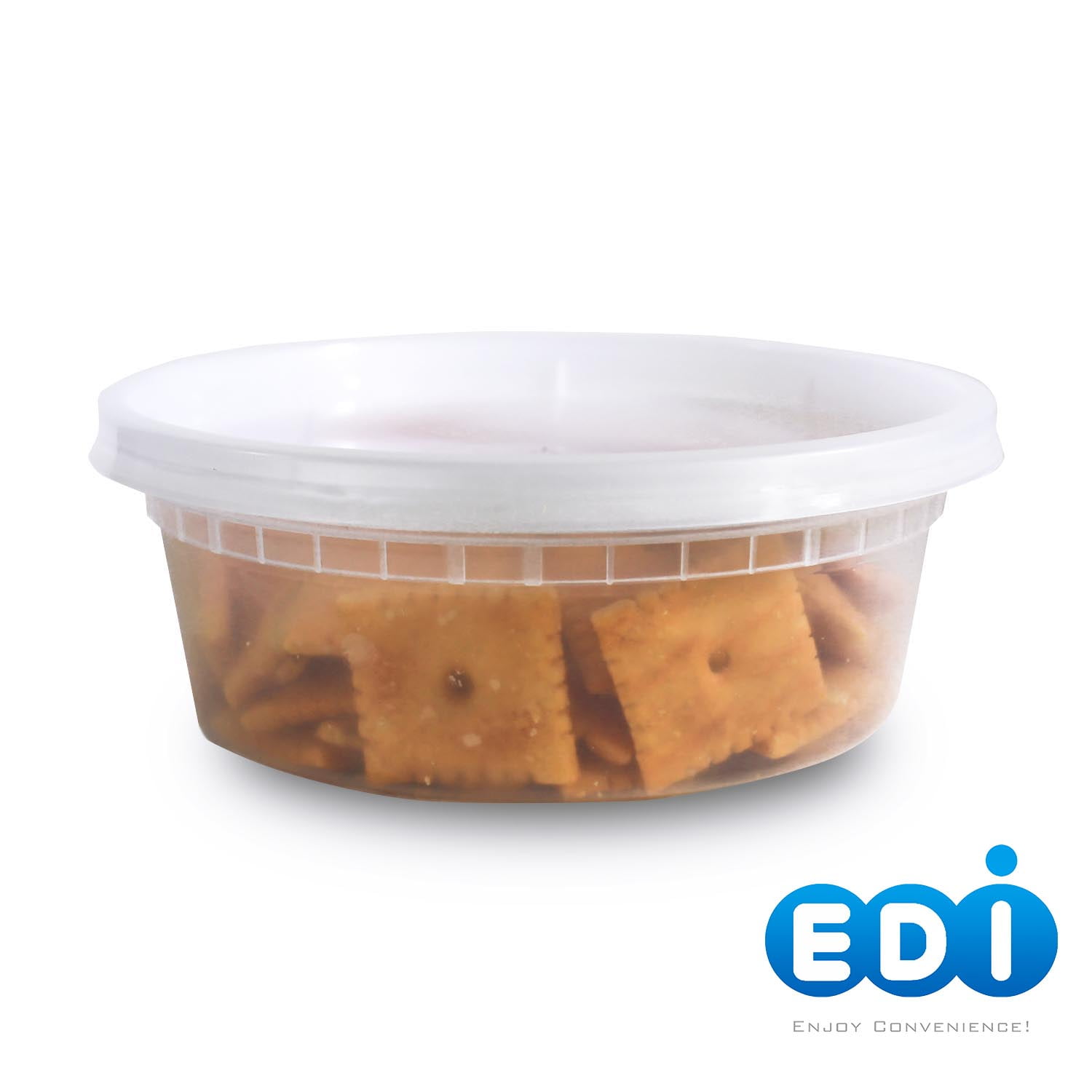 8oz DELI CONTAINER WITH LID - 5 x 1 1/2 TALL - 250/CASE