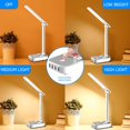 thumbnail image 3 of IMAGE 11.9" LED 2 AC Power Outlet Touch Dimmer Control Eye-Caring Desk Lamp, 3 of 7