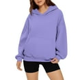 thumbnail image 5 of Yuannlog Women Sweatshirts Casual Hooded Sweatshirts Soft Comfortable Pullover Hoodies Basic Loungewear Lightweight Athletic Tops, 5 of 7