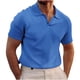 thumbnail image 1 of pstuiky camisetas para hombre, Camisa/Top de manga corta con cuello vuelto de color liso para hombre ropa de hombre m, 1 of 5
