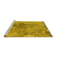thumbnail image 2 of Ahgly Company Machine Washable Indoor Round Oriental Yellow Industrial Area Rugs, 6' Round, 2 of 4