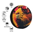 thumbnail image 4 of Sikiie Watercolor Glasses Guinea Pig PVC Leather Spare Tire Wheel Cover Spare Tire Cover, for Car Truck SUV Camper Trailer Universal Fit(14-17in)-17 inch, 4 of 6