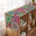 thumbnail image 6 of Table Runners 72 Inches Long Dress Scarves, Colorful Ethnic Farmhouse Kitchen Table Runner, Coffee Tablerunners, National Modern Geometric Red Green 18x72 Inch, 6 of 9