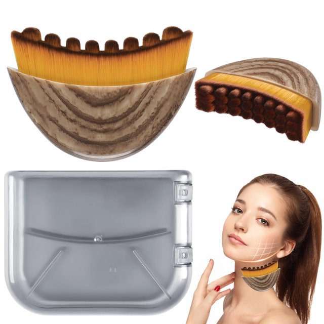 Cepillo facial de contorno linfático LPZXH con funda de viaje