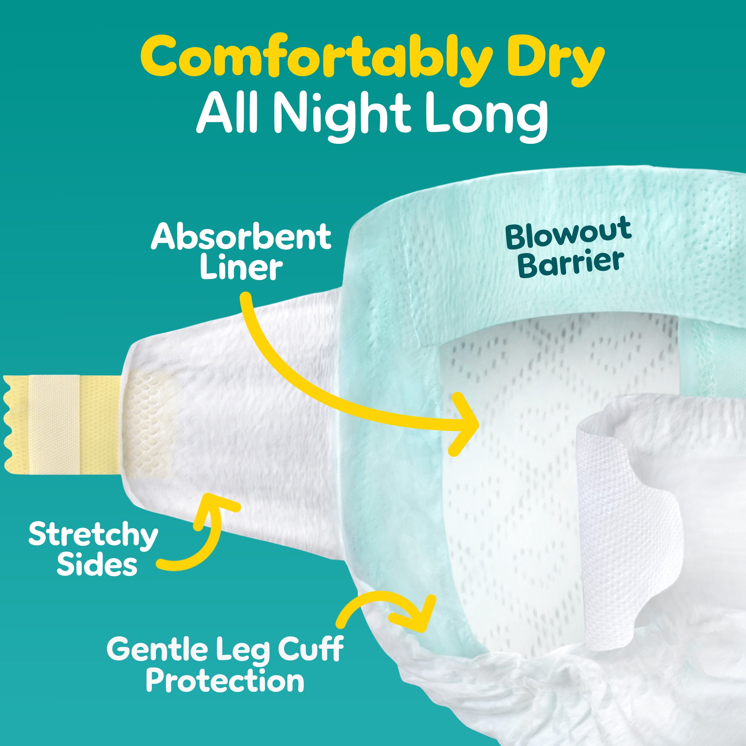 Pampers Swaddlers Wetness Indicator Hypoallergenic Soft Latex and Paraben Free Soft Diapers - Size 1, 164 Count