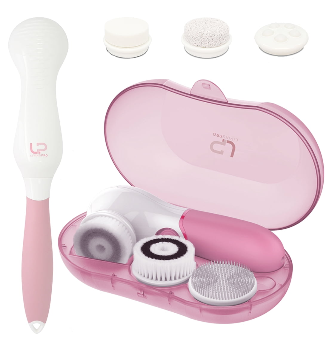 Livingpro Waterproof Facial Cleansing Spin Brush Set With 3 Exfoliating Brush Heads Travel Case Dual Speed Modes For Deep Cleansing Gentle Exfoliating Removing Blackhead Walmart Com Walmart Com