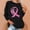 A_ Black, variant on Womens Breast Cancer Awareness Sweatshirt Shirts Long Sleeve Funny Pink Ribbon Heasrt Graphic Pullover Tops White XXL