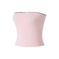 thumbnail image 3 of Fortune Women Tube Top, Strapless Backless Slim Crop Tops Off Shoulder Tanks Top, 3 of 9