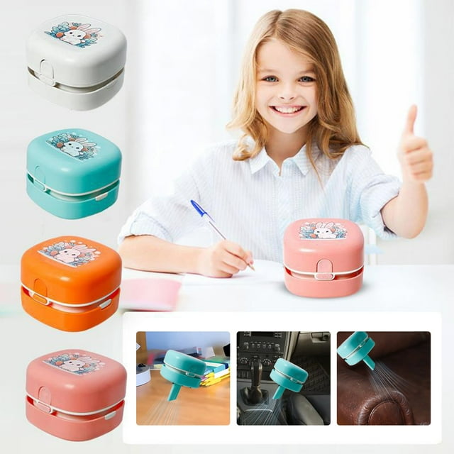 Fiudx Mini Aspiradora de Escritorio, Portátil, con Carga Usb, Alta Potencia de Succión de 1300 Pa, Limpieza Silenciosa y Eficiente, Ideal para Escritorio, Oficina y Coche. Tamaño: 6 X 6 X 4 Cm.
