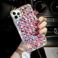 thumbnail image 3 of Compatible with iPhone 13 Pro Max Bling Diamond Case for Women Girls Girly Glitter Shiny 3D Crystal Rhinestone Case Fashion Luxury Double Color Sparkly Gemstone Soft TPU Cover, 3 of 5