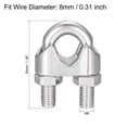 thumbnail image 2 of Unique Bargains 316 Stainless Steel Wire Rope Clip Clamp for 8mm Diameter Cable, 8 Pack, 2 of 5