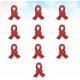 thumbnail image 4 of Red Ribbon Brooches Red Heart Disease Awareness Iron Charming Breast Pins Badges Pack Of 10 _ Newway, 4 of 5