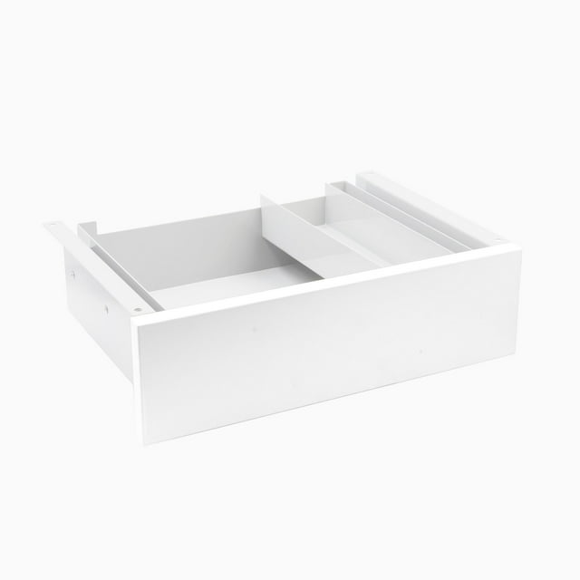 Desky Tiroir Minimal sous le Bureau - Stratifié Blanc / Blanc