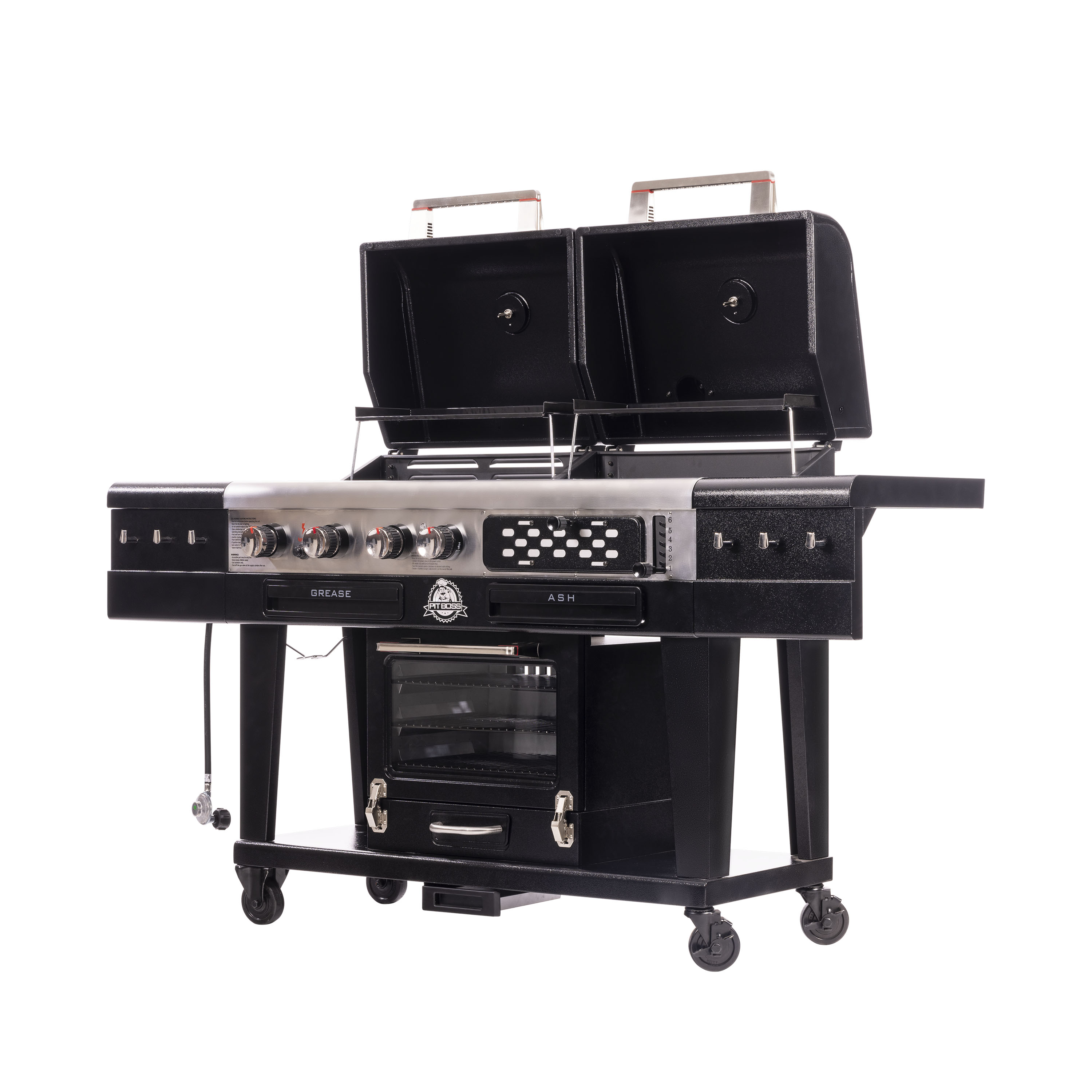 Pit Boss Memphis 2 Ultimate 4-in-1 Gas & Charcoal Combo Grill with Smoker - image 3 of 12
