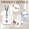 thumbnail image 3 of Uxcell 2Pcs Self-Adhesive Shower Head Holder, 360° Adjustable Handheld Shower Head Holder with Hook Removable Wall Mounted Square Bracket No Drill for Bathroom Hotel Apartment, Silver, 3 of 7
