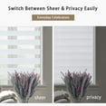 thumbnail image 2 of Cordless Free-Stop Light Filtering Zebra Roller Blinds for Bedroom/Living Room/Office,30"Wx72"H White, 2 of 6