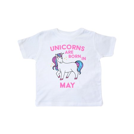 

Inktastic Unicorns are Born in May Gift Toddler Boy or Toddler Girl T-Shirt