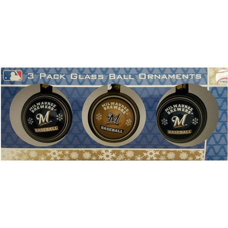 3 Pack Ball Ornament Set, Brewers