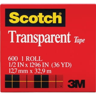 Scotch Book Tape, Clear, 3 Core, 4 x 15 Yds, 1 Roll