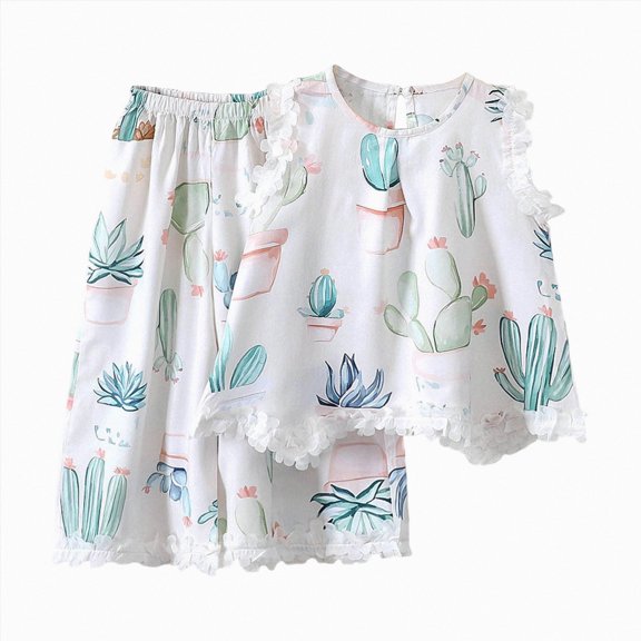 mgoYE Toddler Baby Girl's 2 Piece Outfit 1-2 Years Summer Sleeveless Top Pants Sets Little Girls Toddler Cute Tops Kids Clothing Set Green