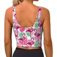 thumbnail image 4 of Uemuo Flamingo Pattern Women's Sports Bra - High Impact Support, Breathable, and Comfortable Athletic Bra for Running, Yoga, and Workouts, 4 of 9