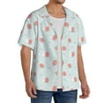 thumbnail image 2 of Sikiie Strawberry Men's Wrinkle Free Untucked Cuban Shirt Business Casual Button Down Shirts Short Sleeve ShirtSmall, 2 of 5