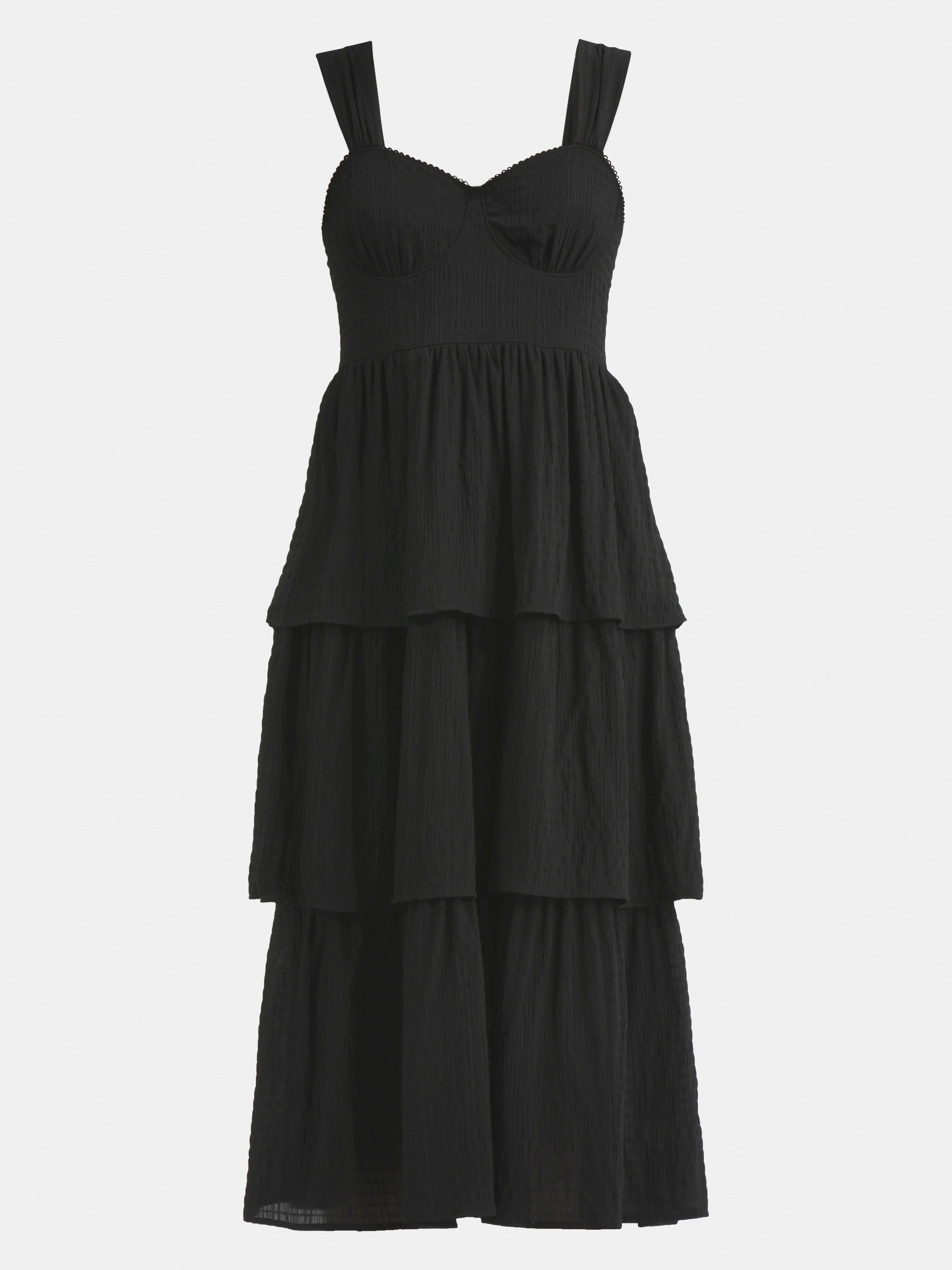No Boundaries Tiered Bustier Maxi Dress, Women's