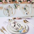 thumbnail image 3 of Happy Easter Cloth Napkins, Spring Grey Bunny Colorful Eggs Flower Beige Washable and Reusable Dinner Napkins Set of 4, Table Napkin for Kitchen Party Birthday Wedding Hotel Housewarming 20"x20", 3 of 9