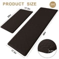 thumbnail image 2 of Buganda Kitchen Rugs and Mats, Sets of 2 Runner Rugs, Anti Fatigue Kitchen Rugs, Non Slip Waterproof Floor Mats, 17.3"x48"+17.3"x29", Brown, 2 of 9